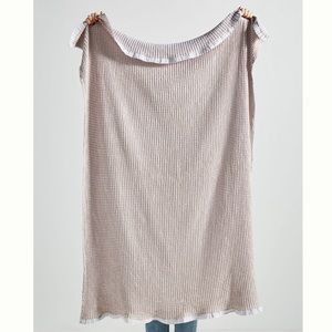 Anthropologie Woven Waffle Throw Blanket